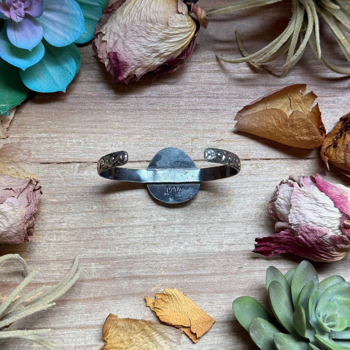 MJ Turquoise Sterling Silver Cuff – Flexible