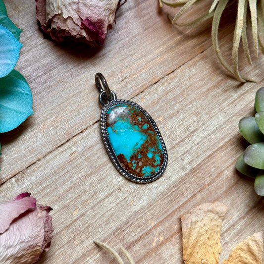 MJ Turquoise Pendant – Sterling Silver