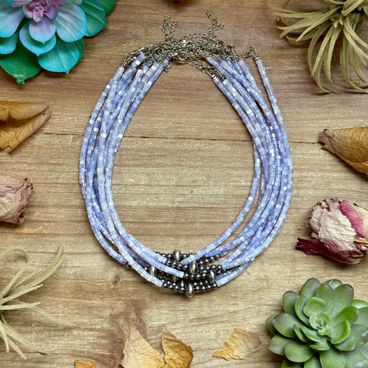 Purple Shell Necklace – 15"