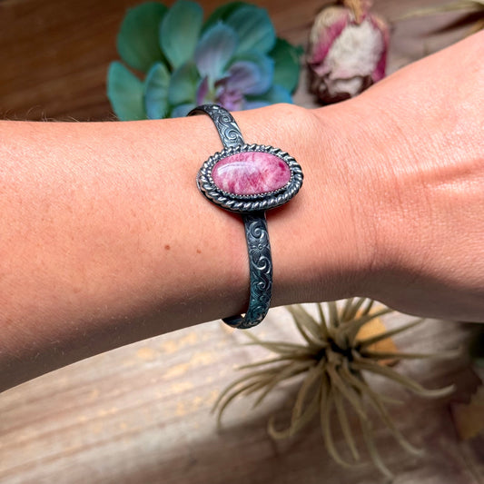 Show moreShow lessMJ Purple Spiny Cuff – Sterling Silver