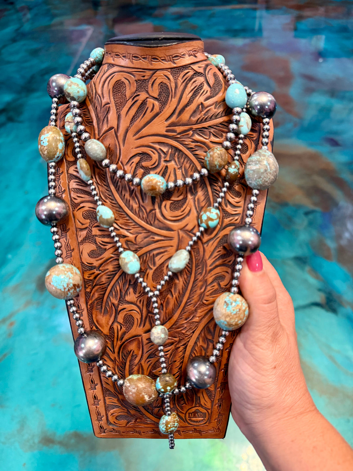 Jaci Stack – Luxury Mine No. 8 Turquoise & Sterling Silver Necklaces