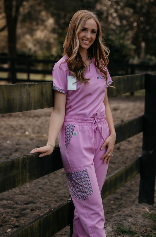 Lavender Aztec Jogger Pants