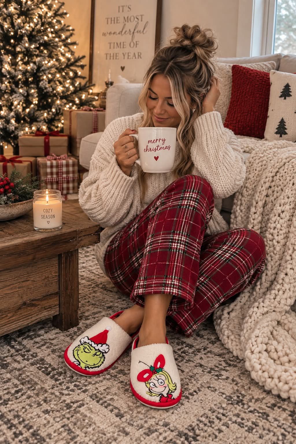 The Mean One Holiday Slippers