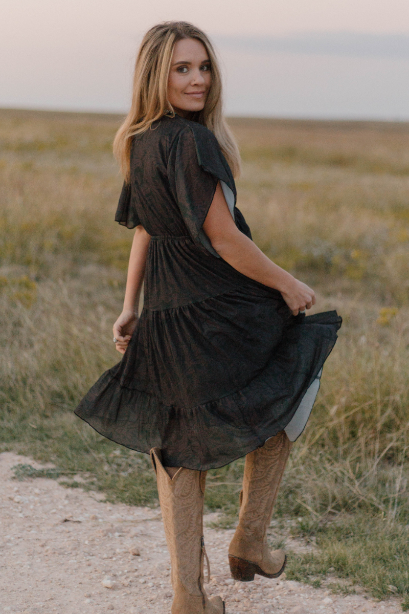Tooled In Black Dress