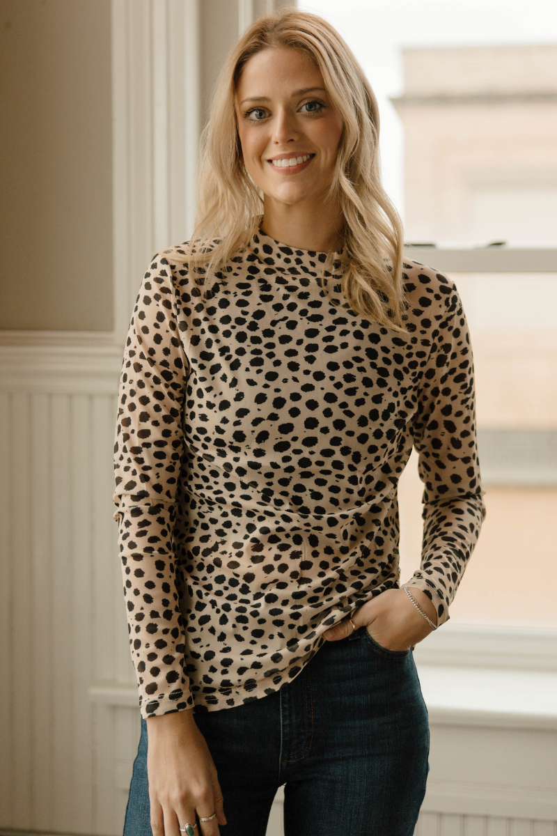 Speckled Dune Mesh Top