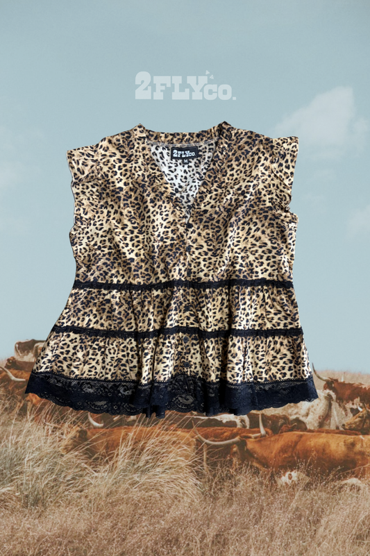 LLANO LACE *LEOPARD TOP