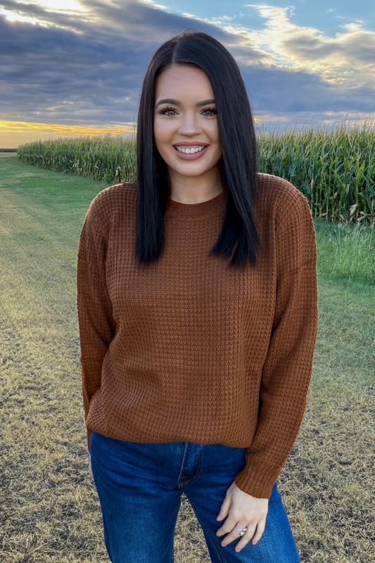 Sterling Staple Sweater - Saddle