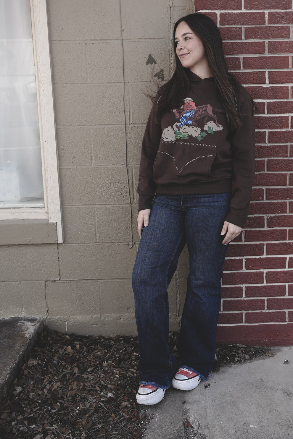 THE BULLDOGGER HOODIE *CHOCOLATE