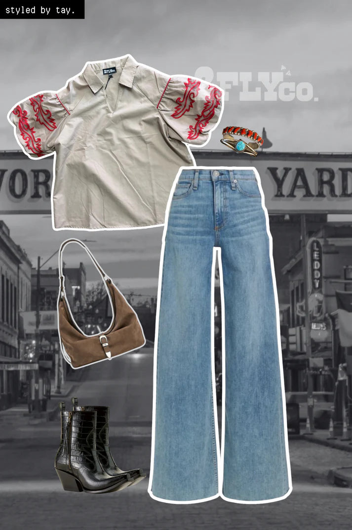 SWEETWATER STITCH TOP *DUST/ROJO