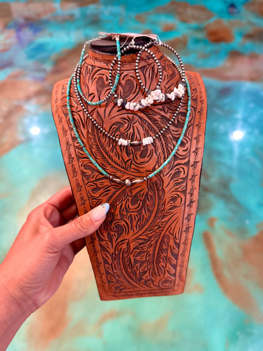 Jaci Set White Buffalo & Blue Turquoise - Pick Your Favorite
