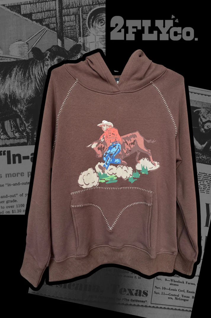 THE BULLDOGGER HOODIE *CHOCOLATE