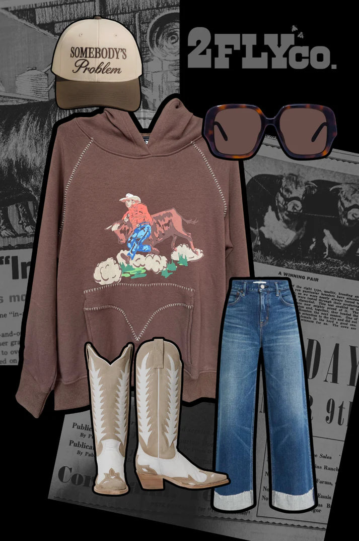 THE BULLDOGGER HOODIE *CHOCOLATE