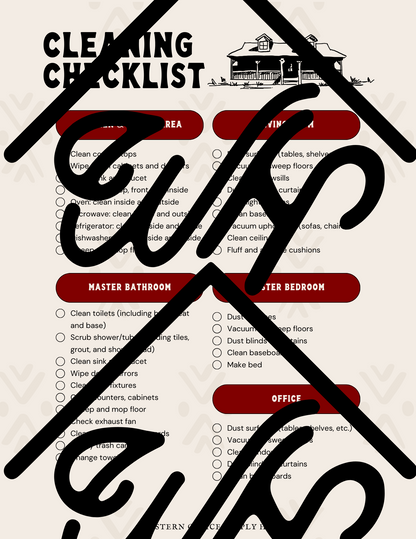 Cleaning Checklist - Digital Download
