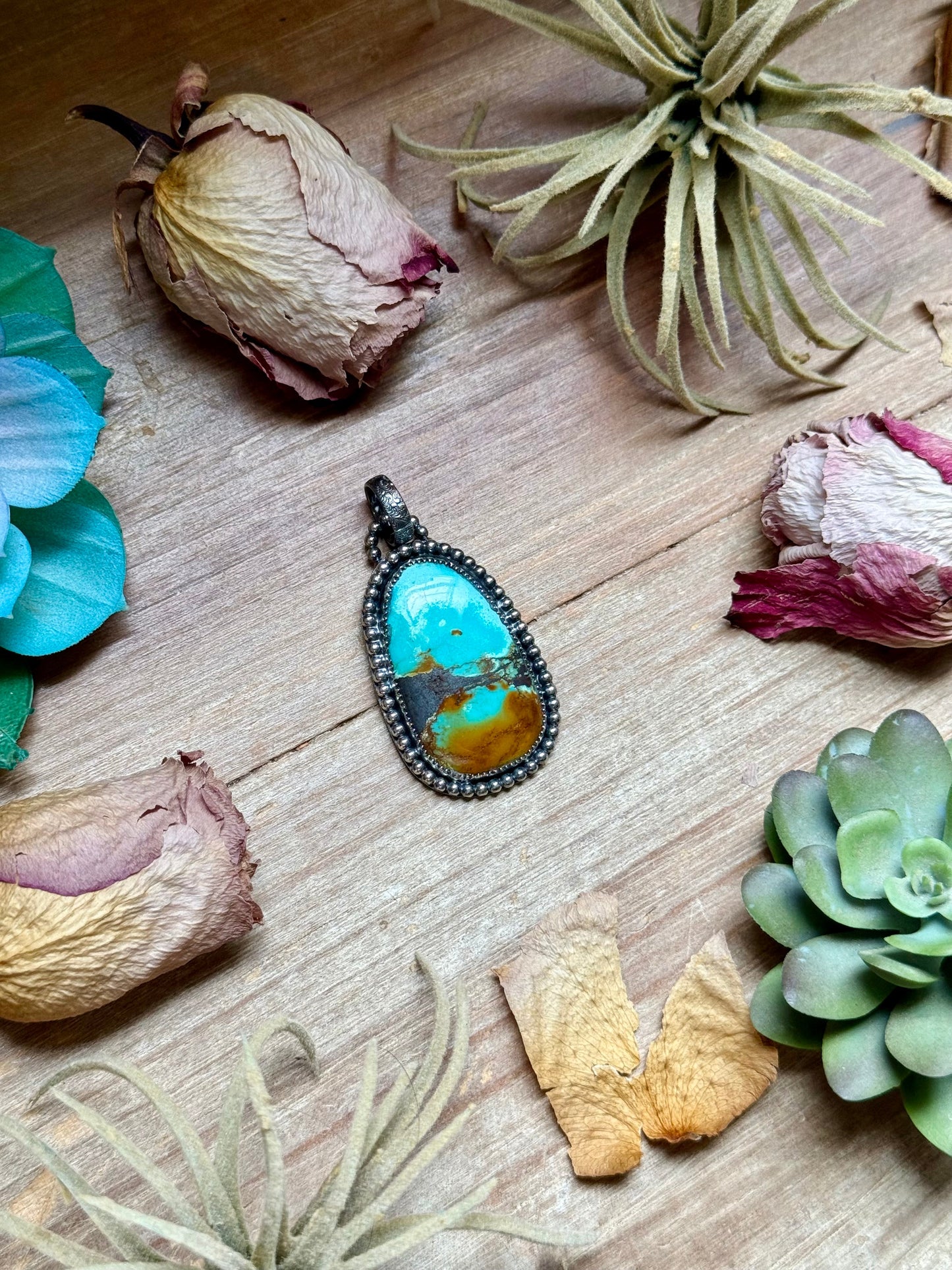 MJ Turquoise Sterling Silver Pendant