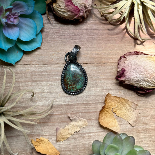 MJ Turquoise Pendant – Sterling Silver