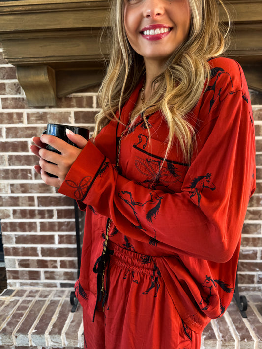 PREORDER- WESTERN NIGHTS LUXE PJ SET