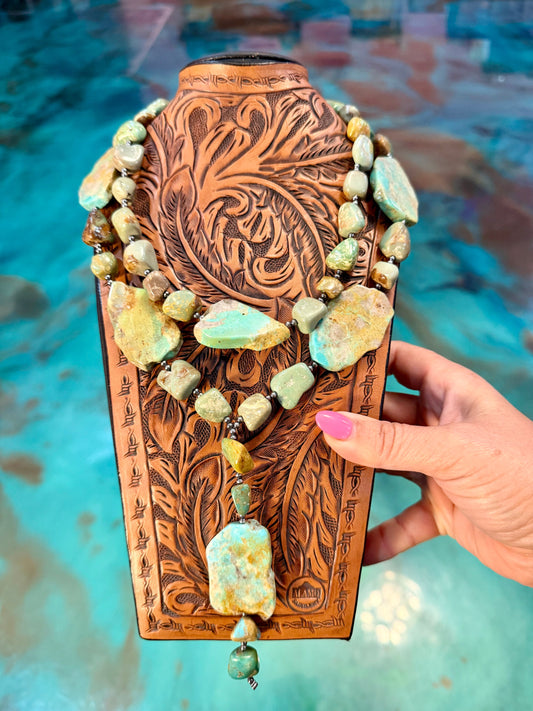One Time Pieces – Green Turquoise & Sterling Silver Necklace Collection