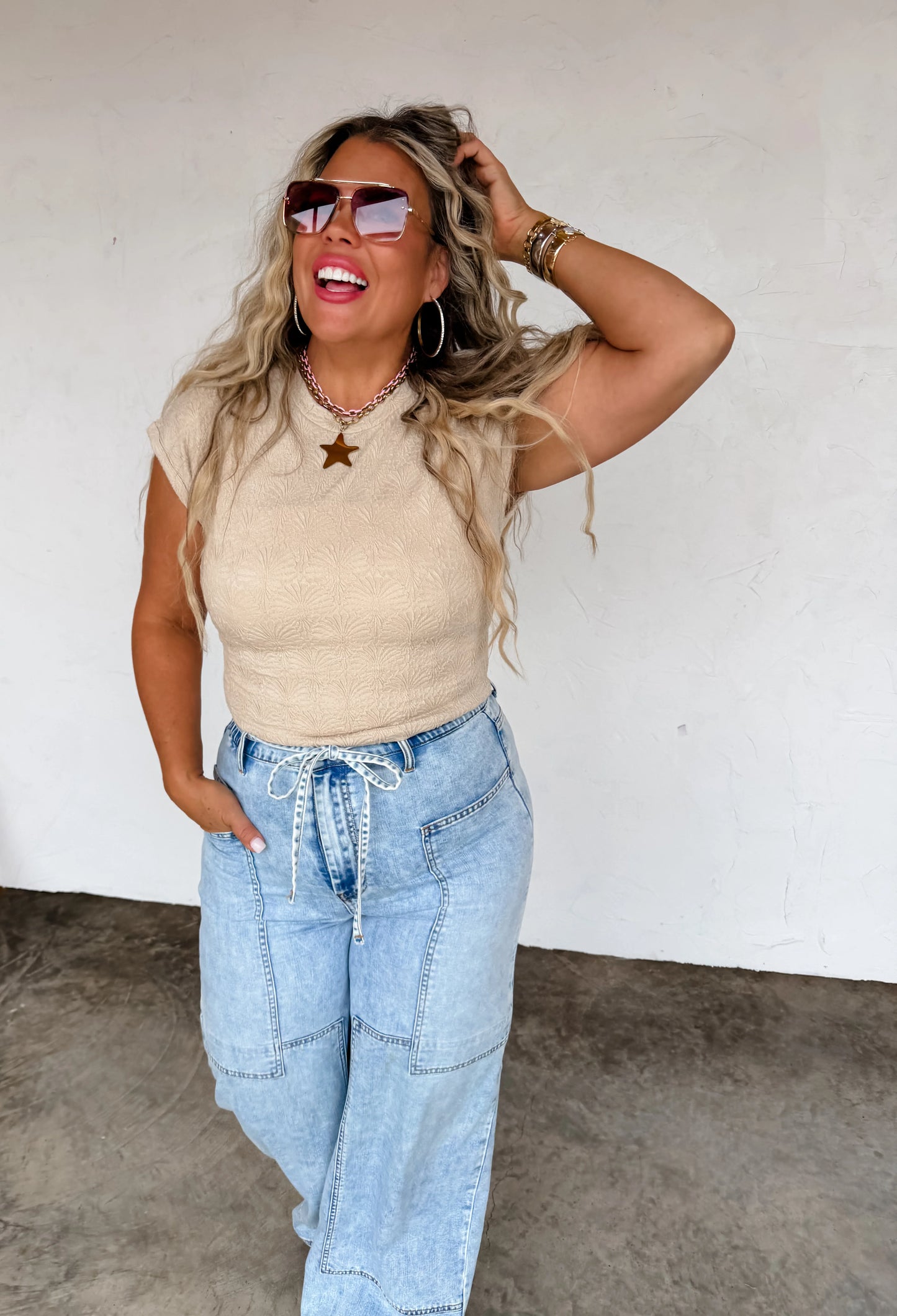 PREORDER- HARLEY CAP SLEEVE BASIC TOP