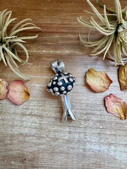 Giant Blossom Pendant – Sterling Silver – Native Made