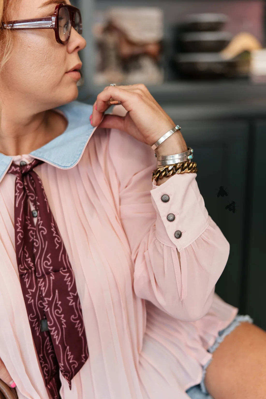 DESERT BLOOM *BLUSH  TOP