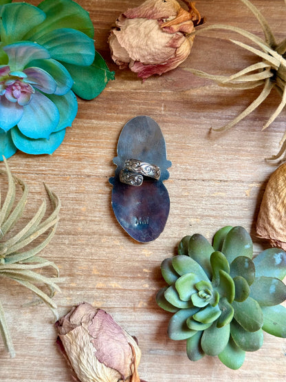 MJ Two-Tone Blue Turquoise Statement Ring