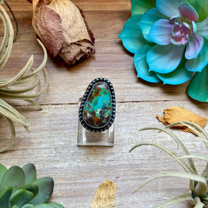 MJ Ring Pear-Shaped Turquoise Sterling Silver