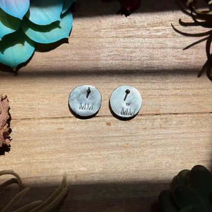 MJ Round Turquoise Stud Earrings