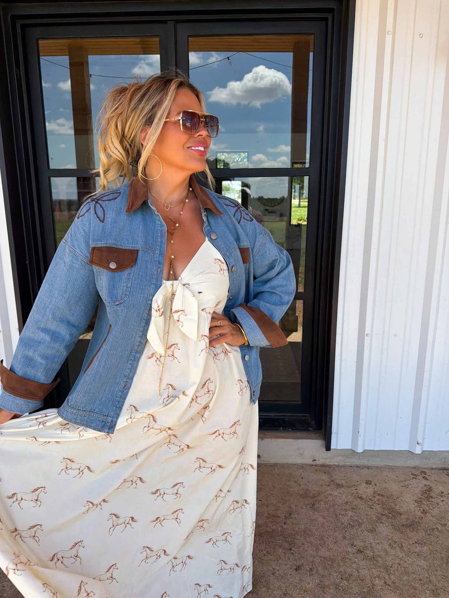 PREORDER- WESTERN CHARM MAXI DRESS