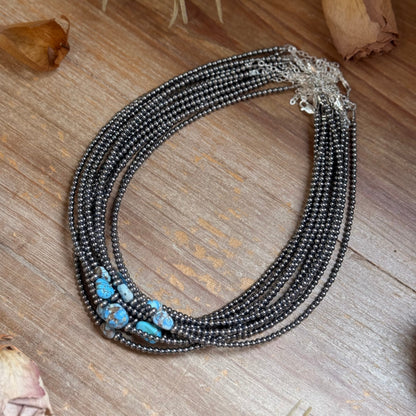 Golden Hills Turquoise & Sterling Silver Pearl Necklace