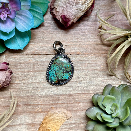 MJ Freeform Turquoise Pendant – Sterling Silver