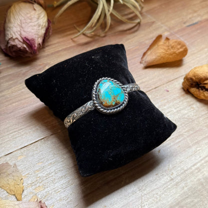 MJ Turquoise Sterling Silver Cuff – Flexible