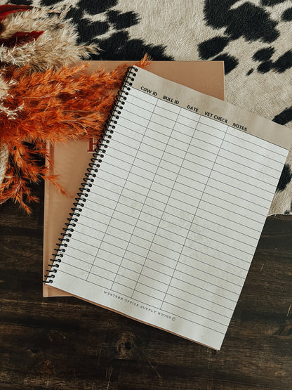 Cow & Calf Record Book