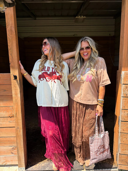 PREORDER- AUTUMN BLOOMING MAXI SKIRT (2 colors)