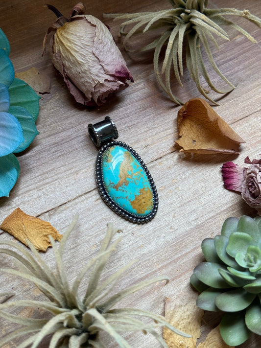 MJ Pendant - Big Blue FreeForm Pendant Fit 8mm