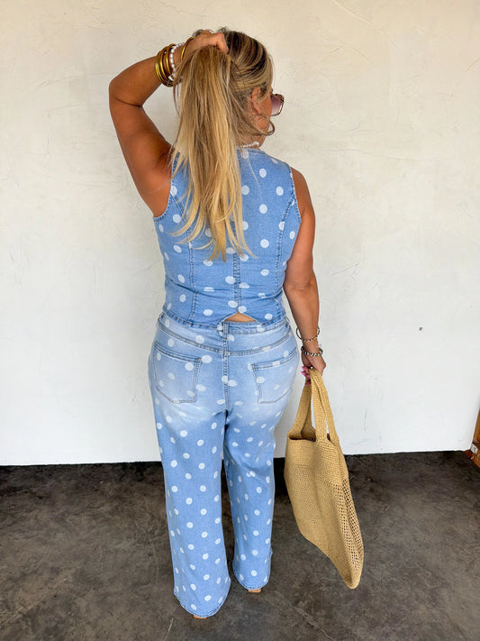 PREORDER- SPOT ON POLKA DOT JEANS