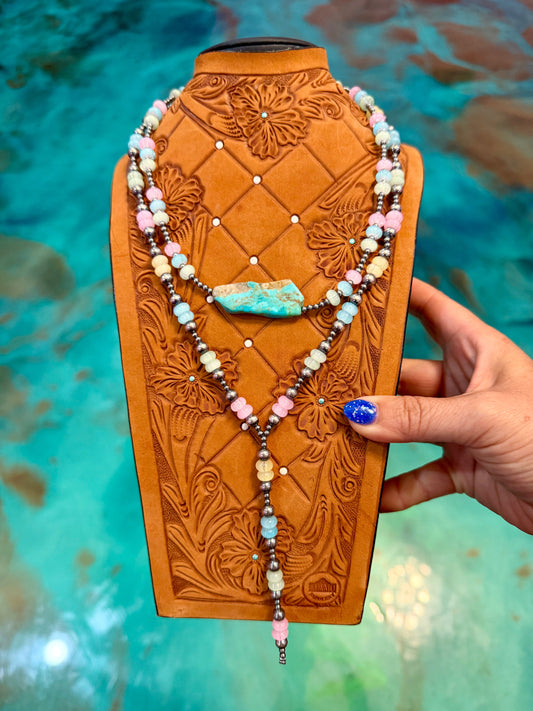 Jaci Multicolor Glass & Turquoise Two-Necklace Set