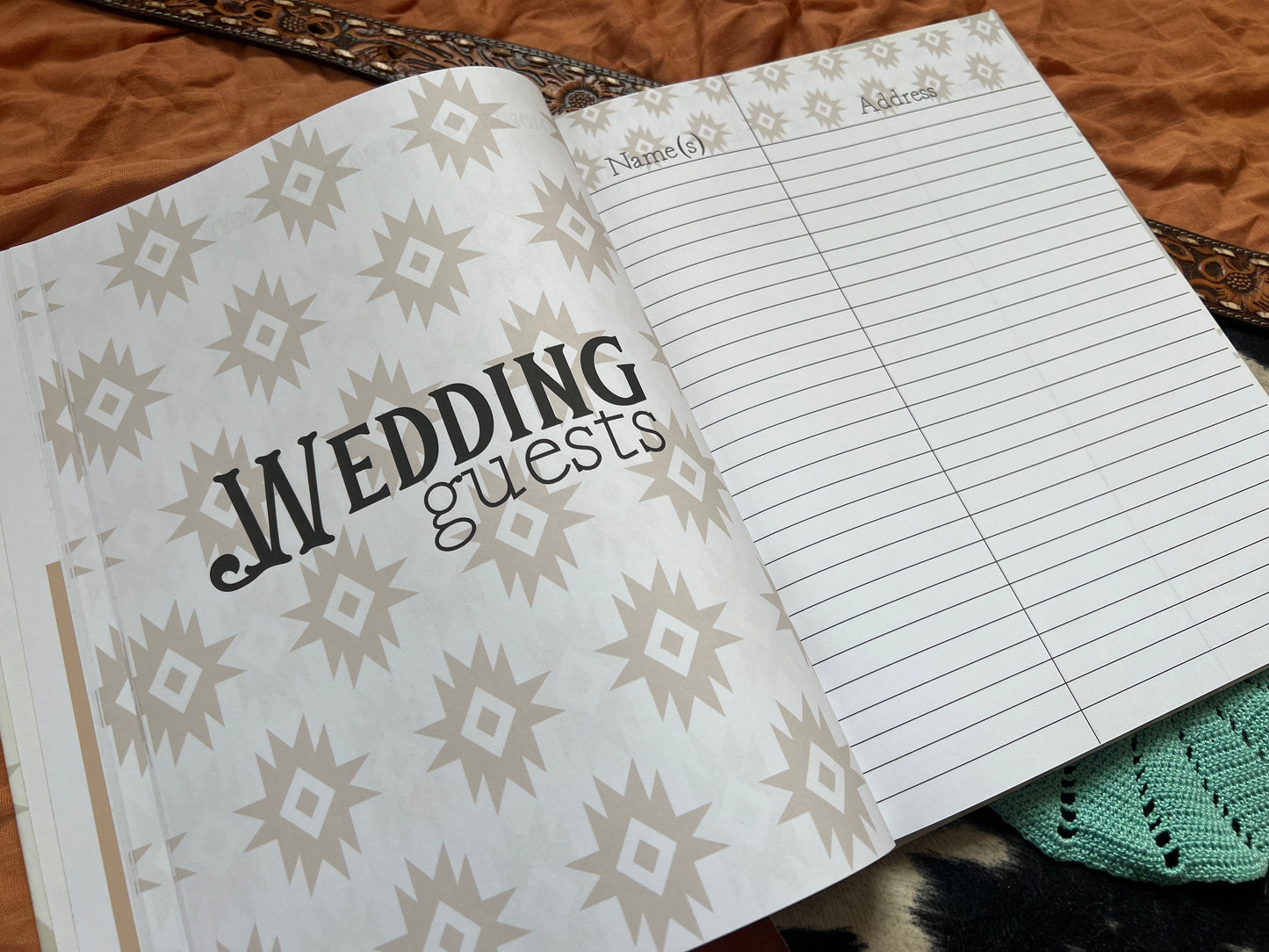 Wedding Book - Turquoise Bouquet Cover