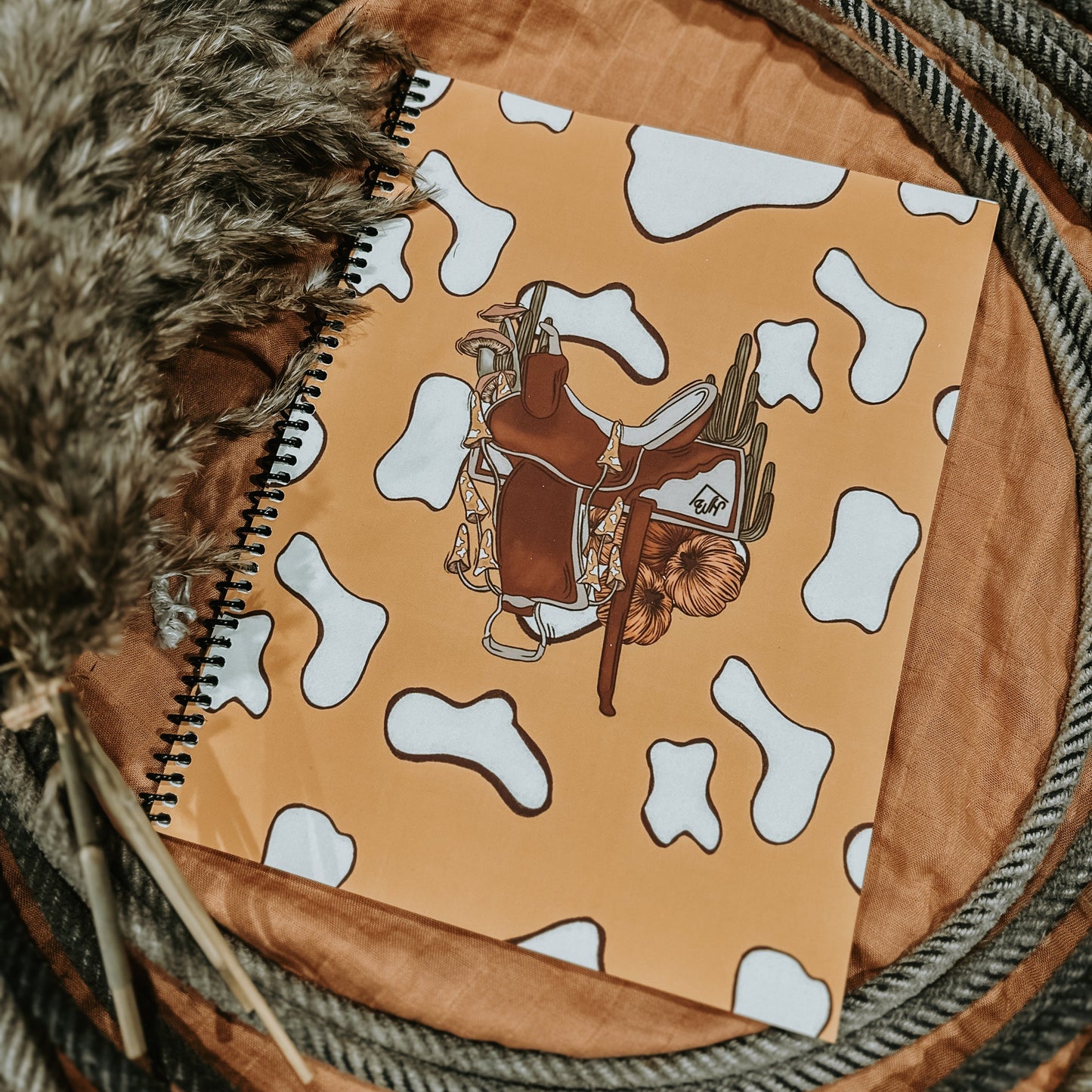 Trippy Saddle Lined Notebook