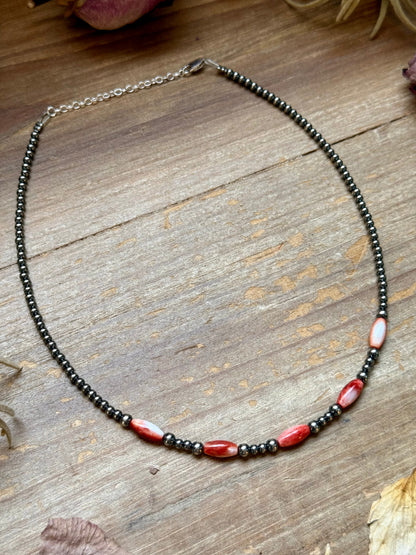 Orange Spiny Oyster Choker – 14.5”