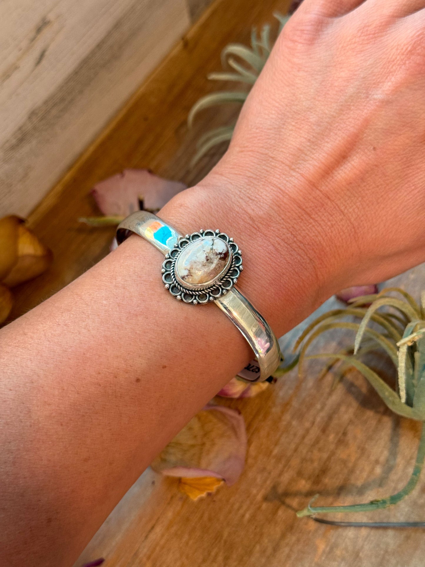 Sterling Silver Wild Horse Cuff Bracelet