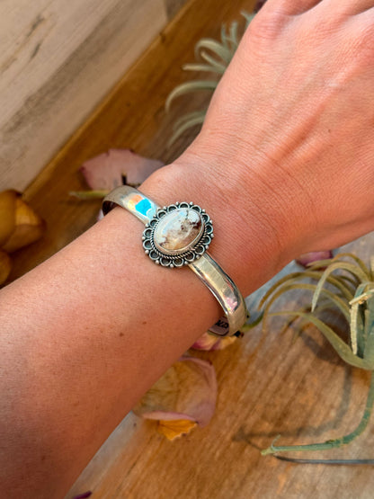 Sterling Silver Wild Horse Cuff Bracelet