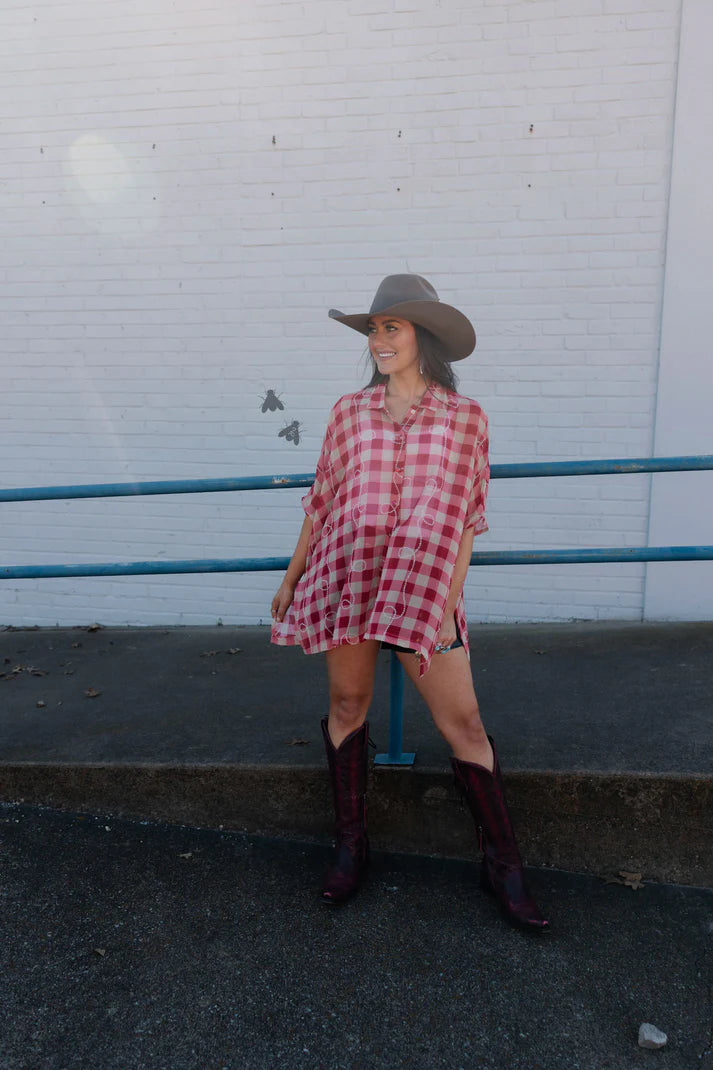 SQUARE DANCE *GINGYROPE TOP