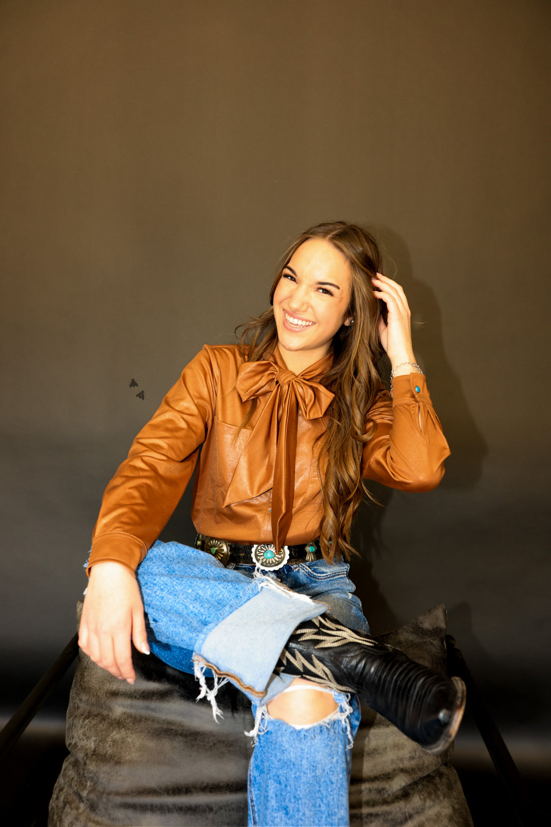 LEATHER OUTLAW *SADDLE SHIRT
