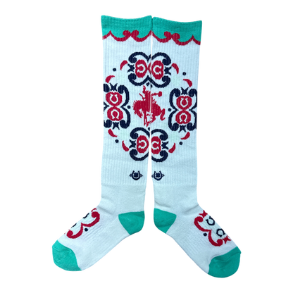 Ranch Glam Teal Performance Boot Socks