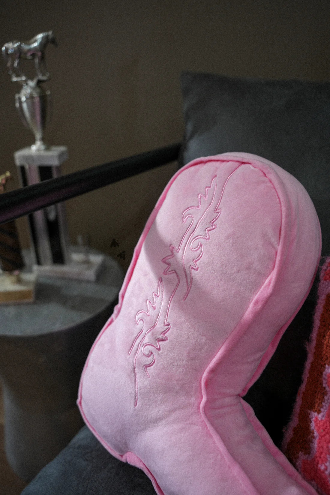 SNOOZY BOOT PILLOW  *PINKY PROMISE