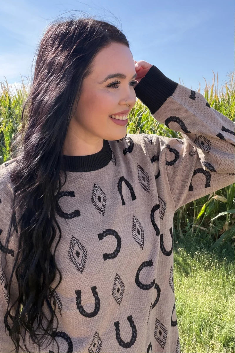 WILD LUCK SWEATER DRESS