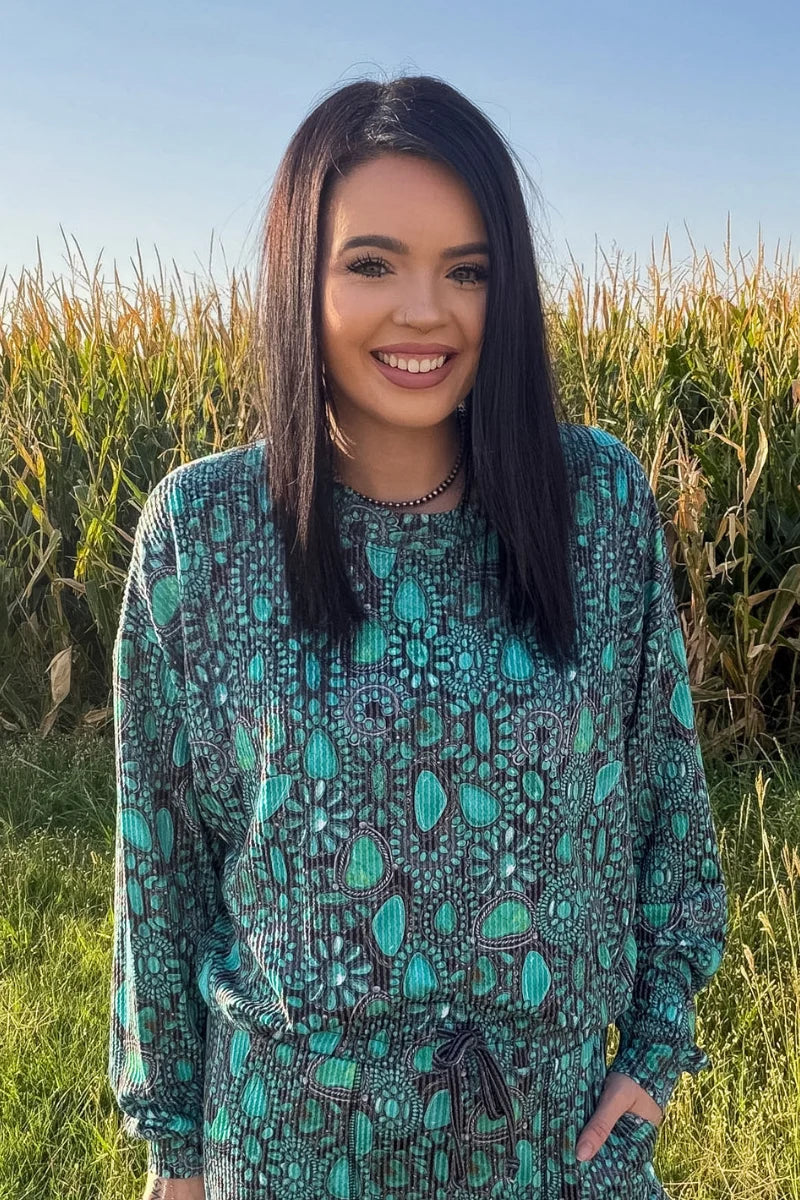 COWGIRL CLUSTER SWEATER TOP