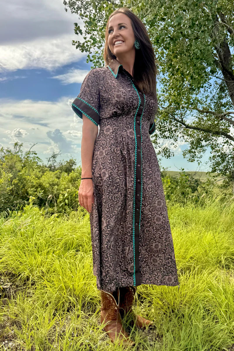 SADDLE KREEK BUCKSTITCH DRESS