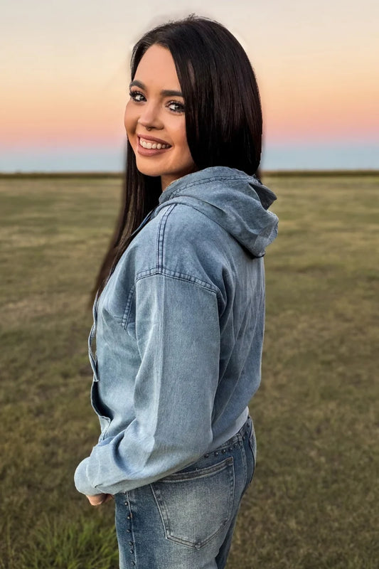 DENIM DARLING HOODIE