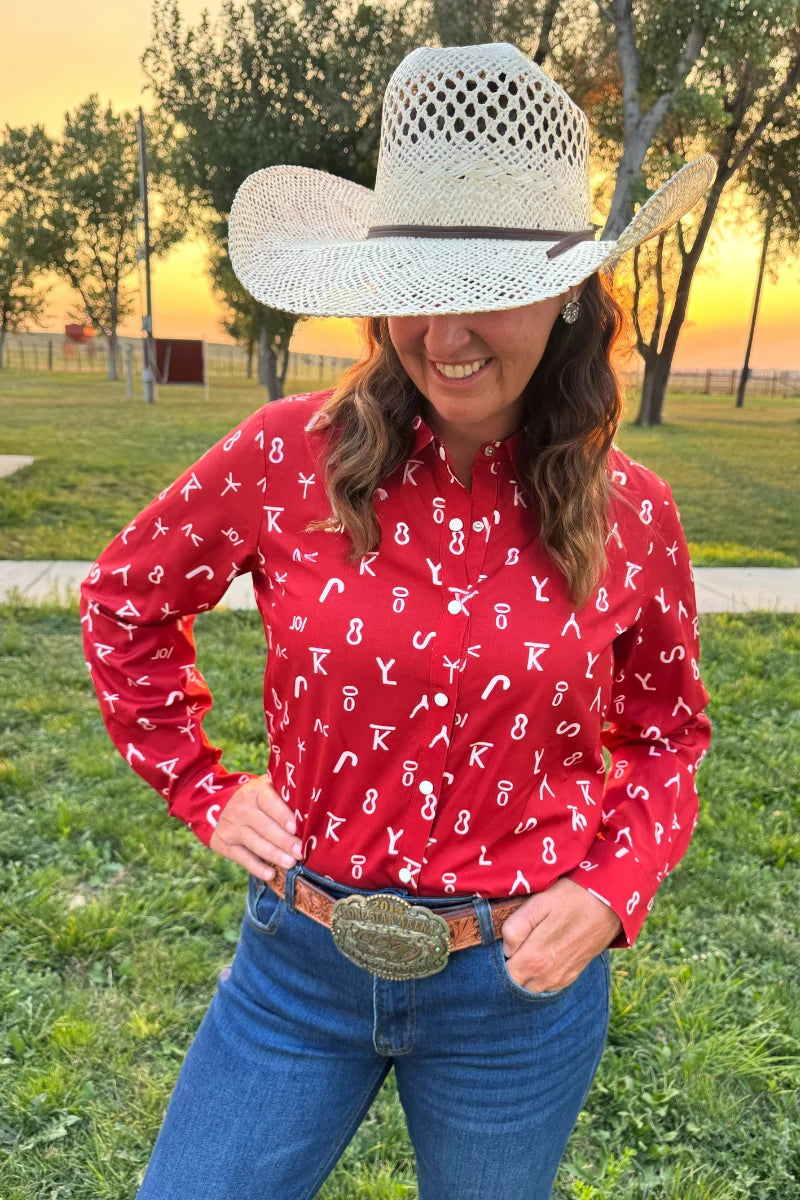 RED DIRT BRANDED BUTTON UP